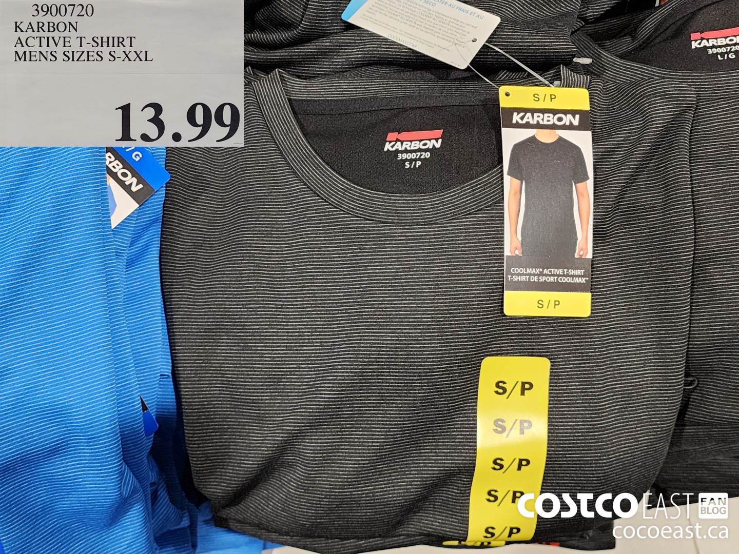 3900720 KARBON ACTIVE T-SHIRT MENS SIZES S, M & XL $13.99