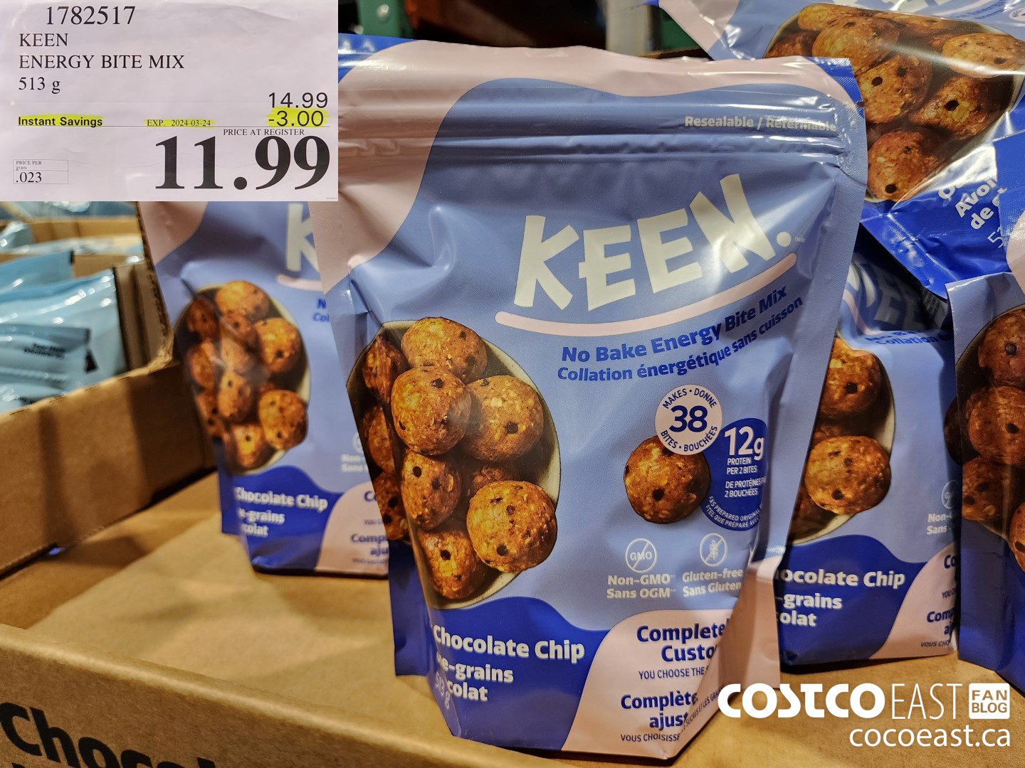 1782517 KEEN ENERGY BITE MIX 513 g ($3.00 INSTANT SAVINGS EXPIRES ON 2024-03-24) $11.99