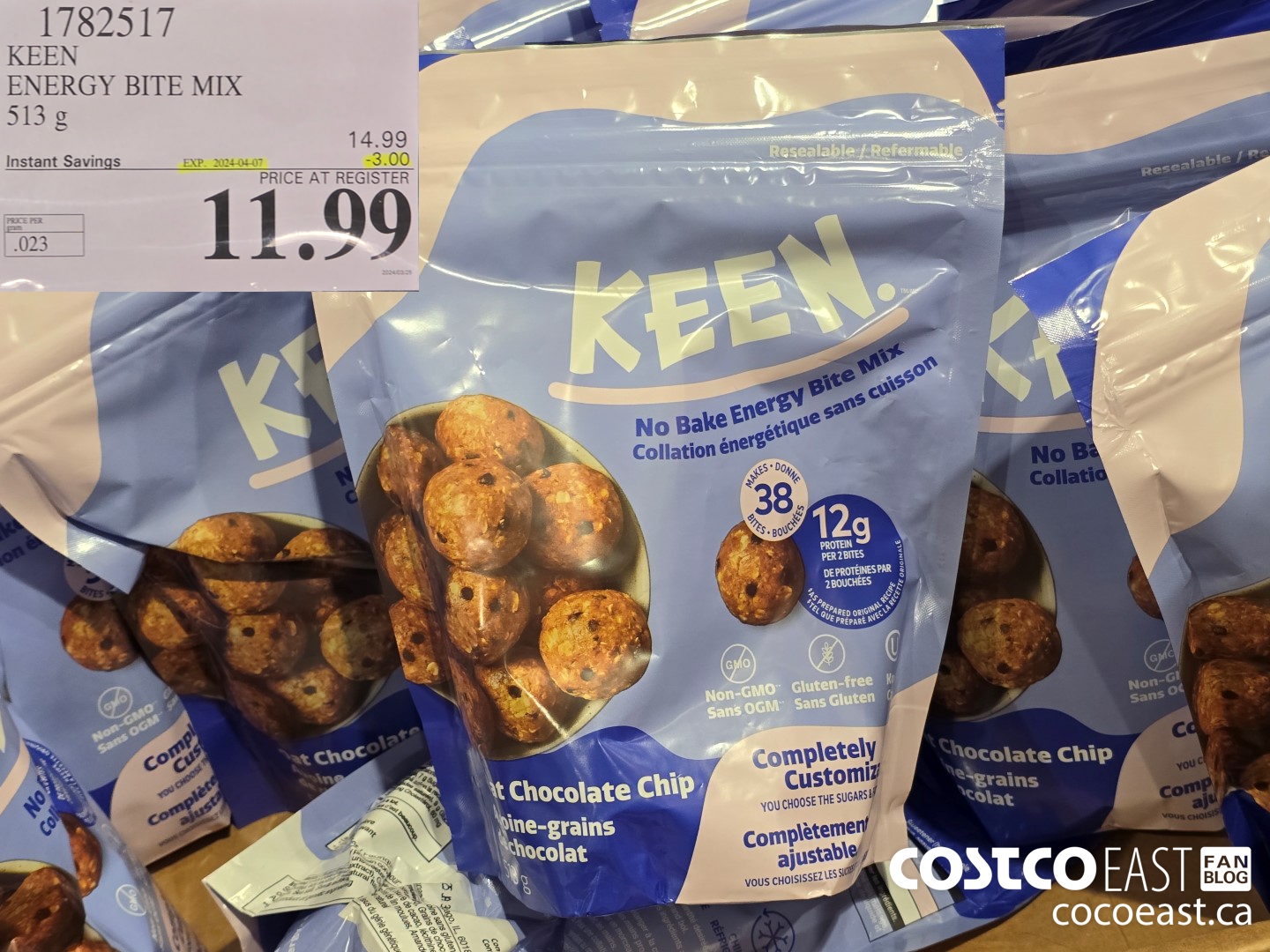 1782517 KEEN ENERGY BITE MIX 513 g ($3.00 INSTANT SAVINGS EXPIRES ON 2024-04-07) $11.99