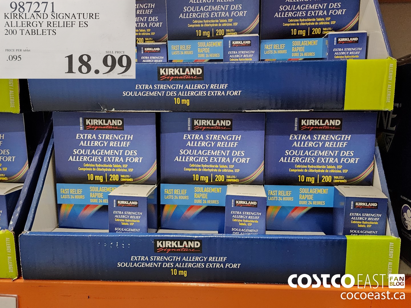 987271 KIRKLAND SIGNATURE ALLERGY RELIEF ES 200 TABLETS $18.99