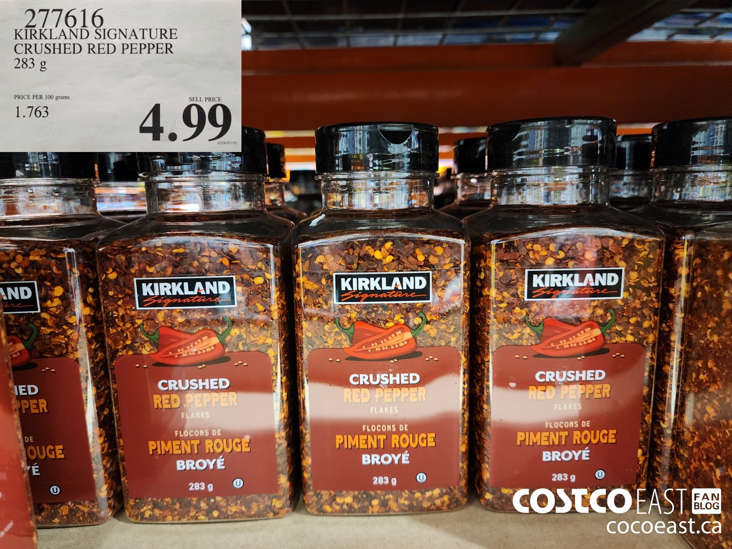277616 KIRKLAND SIGNATURE CRUSHED RED PEPPER 283 G $4.99