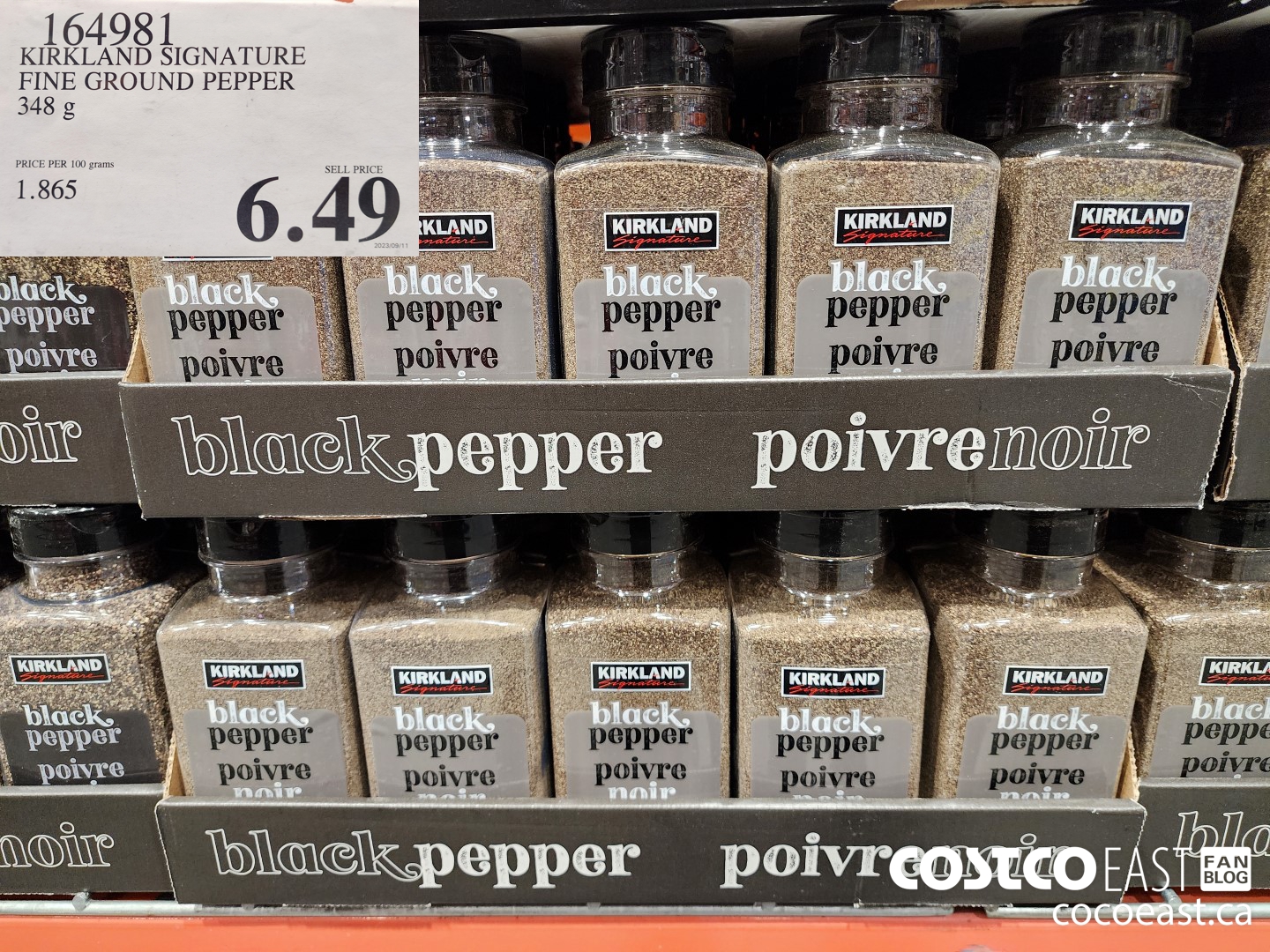 164981 KIRKLAND SIGNATURE FINE GROUND PEPPER 348 G $6.49