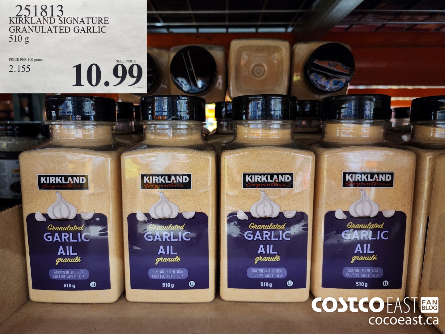 251813 KIRKLAND SIGNATURE GRANULATED GARLIC 510 G $10.99