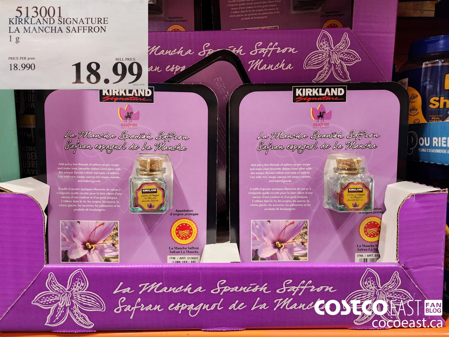 513001 KIRKLAND SIGNATURE LA MANCHA SAFFRON 1 g $18.99