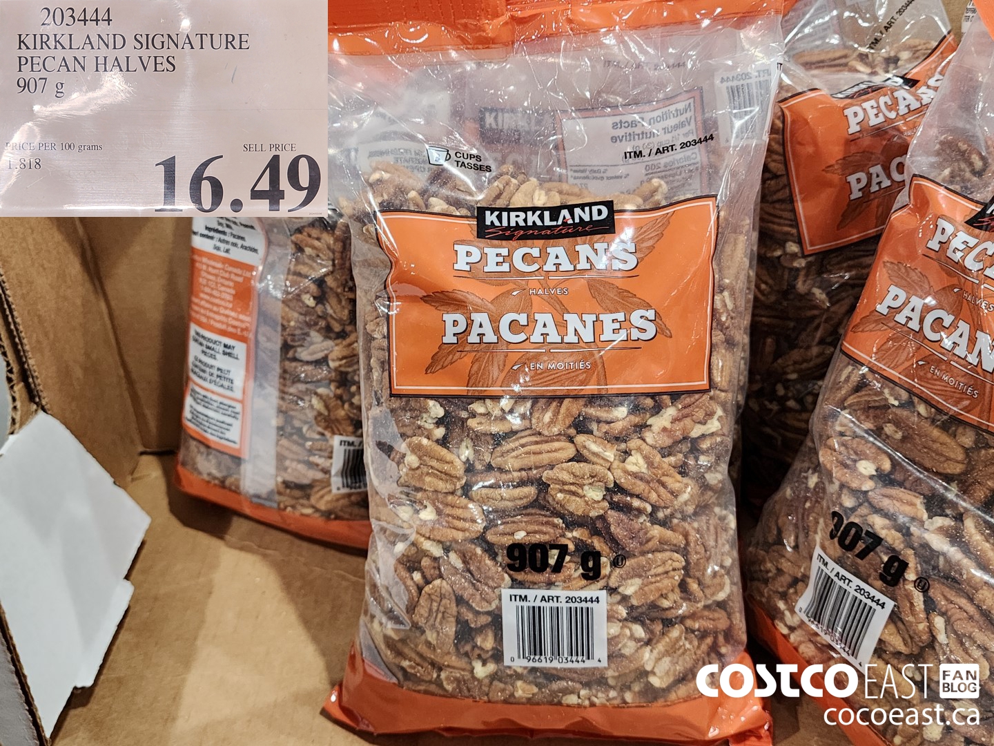 203444 KIRKLAND SIGNATURE PECAN HALVES 907 G $16.49
