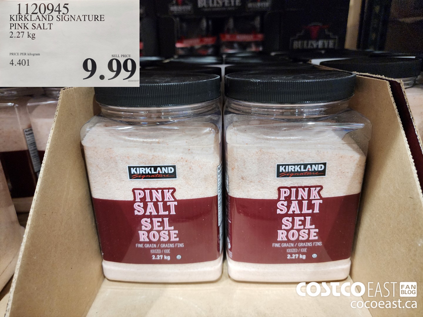 1120945 KIRKLAND SIGNATURE PINK SALT 2.27 KG $9.99