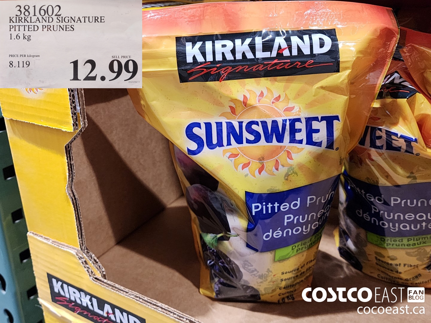 381602 KIRKLAND SIGNATURE PITTED PRUNES 1.6 KG $12.99