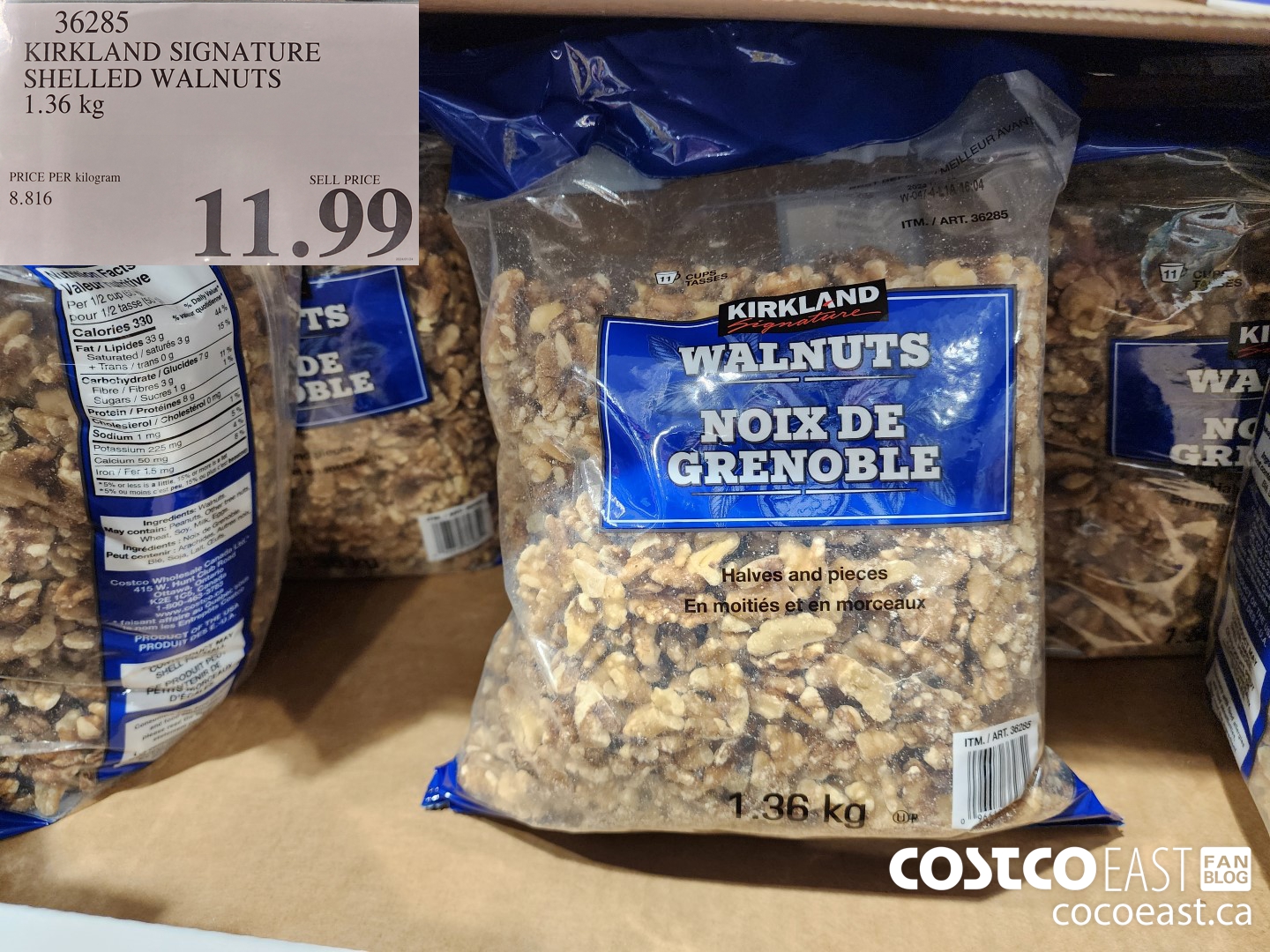 36285 KIRKLAND SIGNATURE SHELLED WALNUTS 1.36 KG $11.99