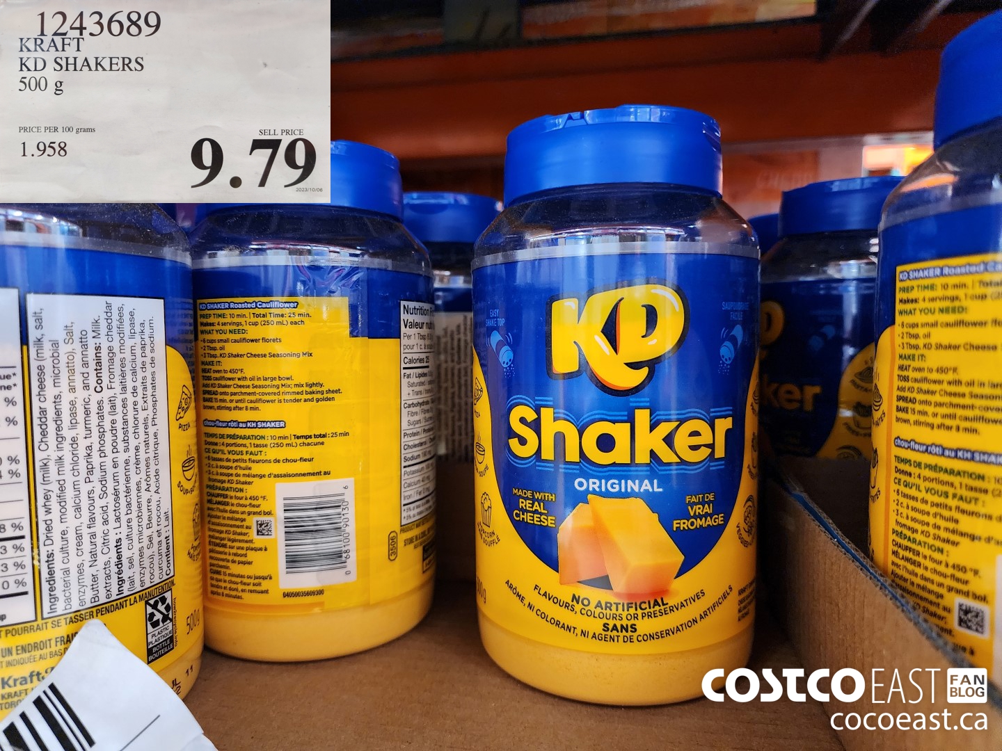 1243689 KRAFT KD SHAKERS 500g $9.79