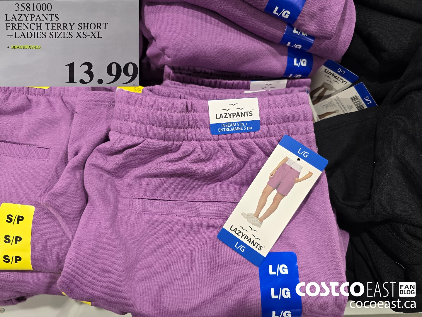 3581000 LAZYPANTS FRENCH TERRY SHORT +LADIES SIZES XS-XL $13.99