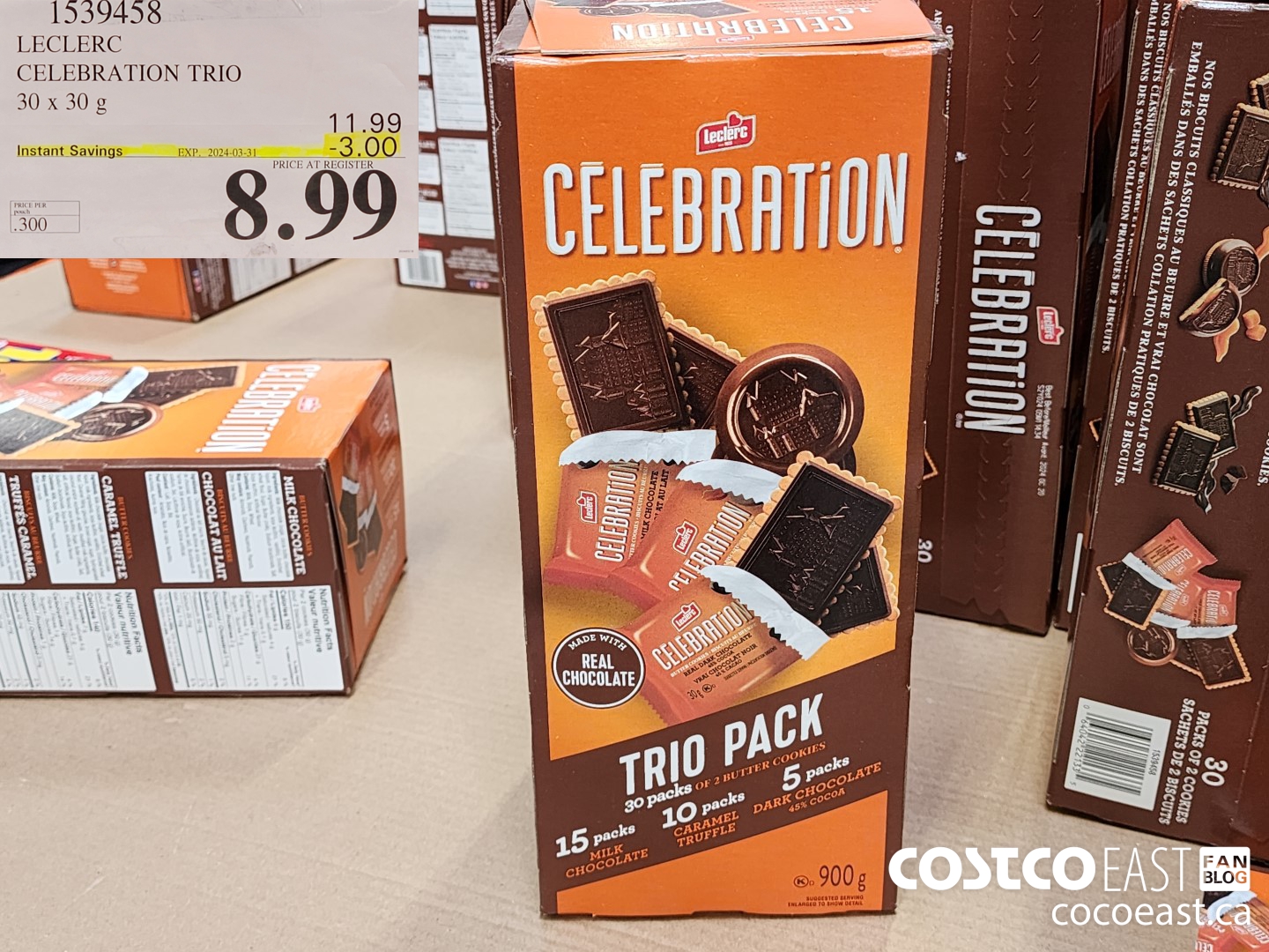 1939458 LECLERC CELEBRATION TRIO 30 x 30 g  ($3.00 INSTANT SAVINGS EXPIRES ON 2024-03-31) $8.99