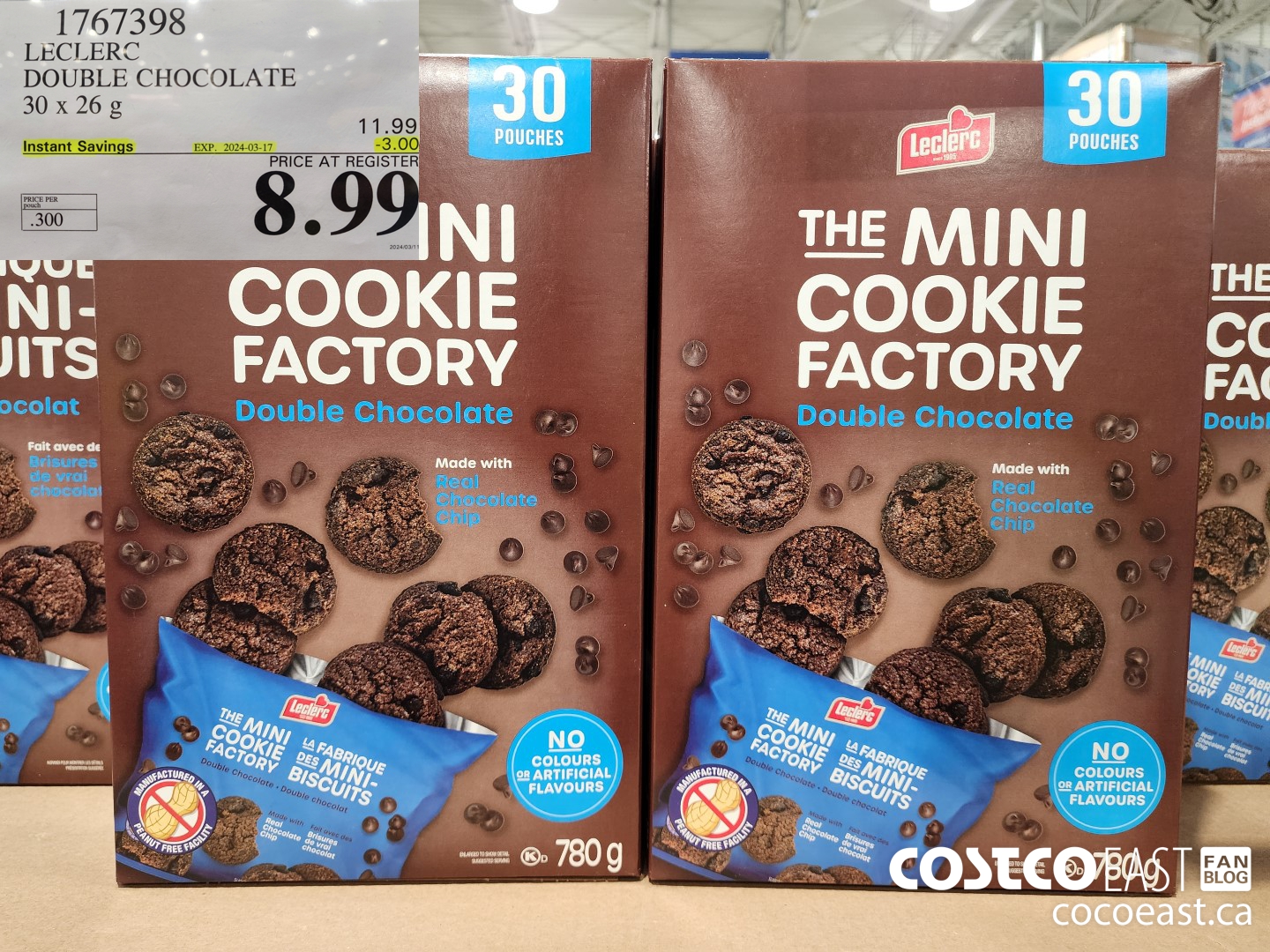 1767398 LECLERC DOUBLE CHOCOLATE 30 x 26 G ($3.00 INSTANT SAVINGS EXPIRES ON 2024-03-17) $8.99