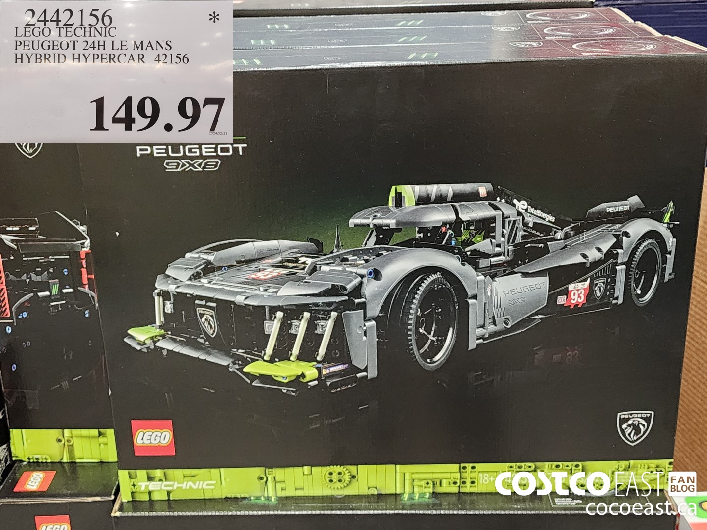 2442156 LEGO TECHNIC PEUGEOT 24H LE MANS HYBRID HYPERCAR 42156 $149.97