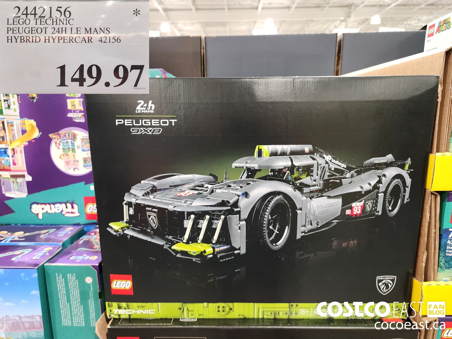 2442156 LEGO TECHNIC PEUGEOT 24H LE MANS HYBRID HYPERCAR 42156 $149.97