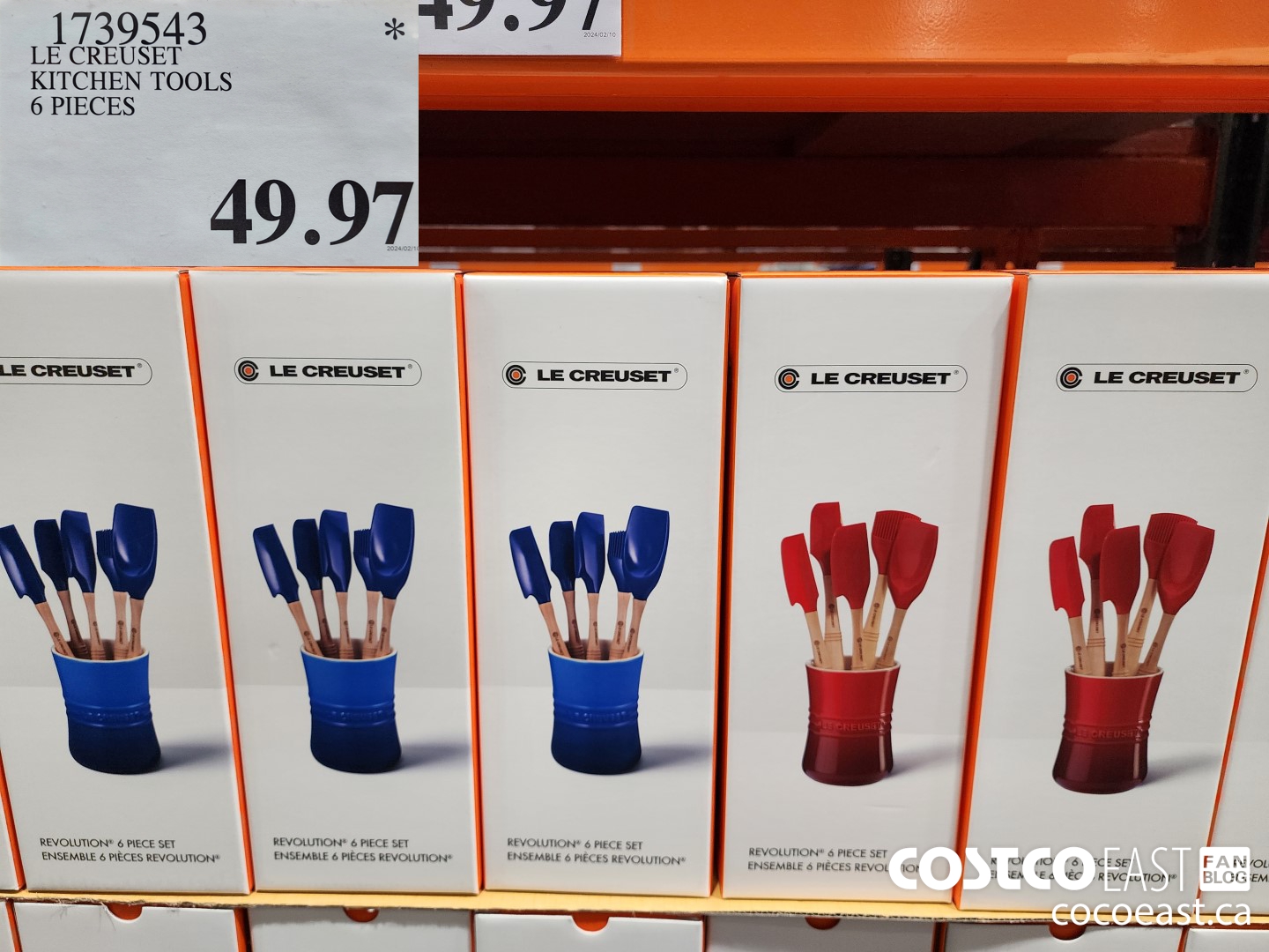 1739543 LE CREUSET KITCHEN TOOLS 6 PIECES $49.97