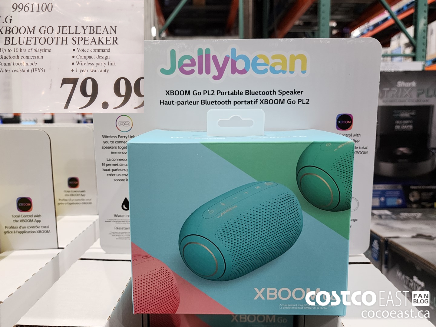 9961100 LG XBOOM GO JELLYBEAN BLUETOOTH SPEAKER $79.99