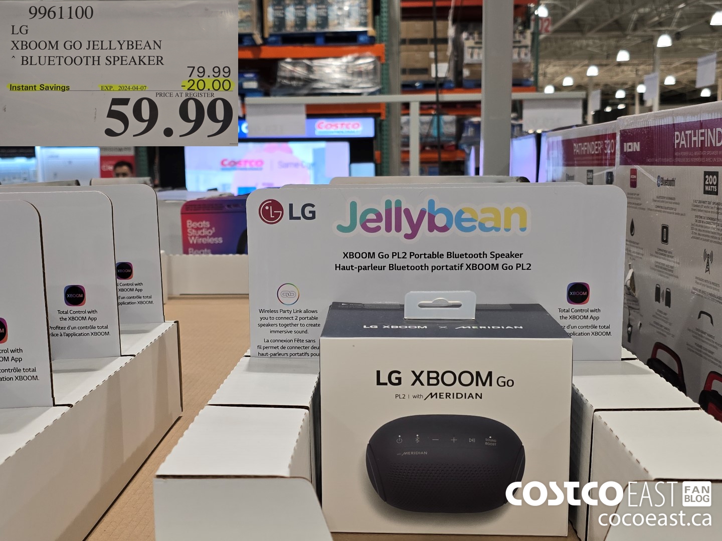 9961100 LG XBOOM GO JELLYBEAN BLUETOOTH SPEAKER ($20.00 INSTANT SAVINGS EXPIRES ON 2024-04-07) $59.99