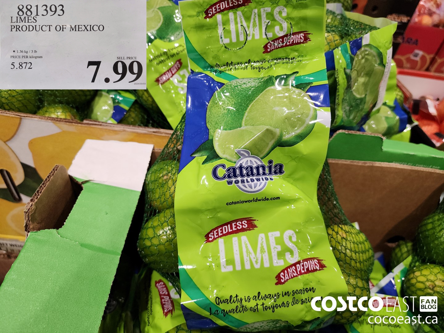 881393 LIMES PRODUCT OF MEXICO $7.99