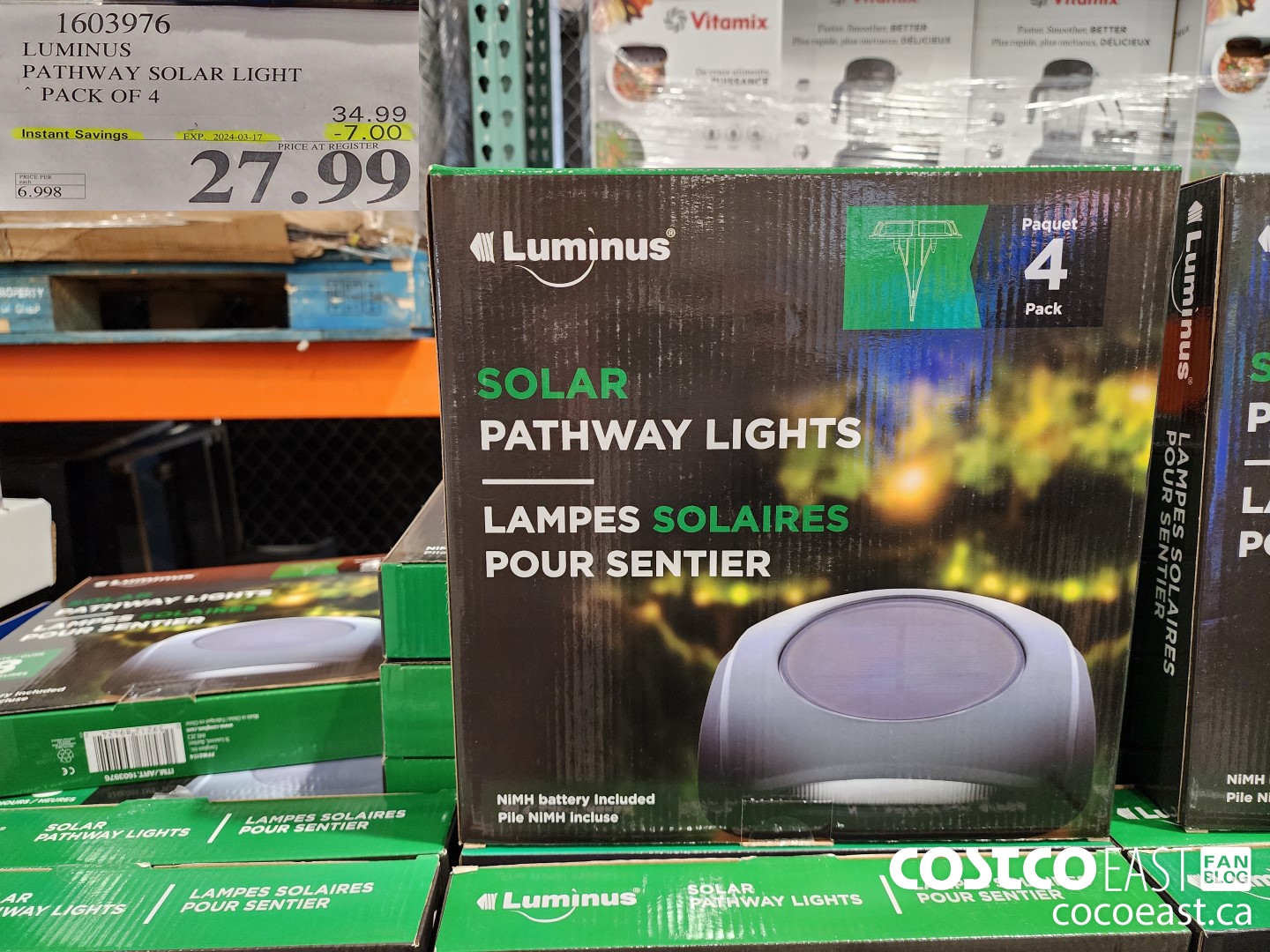 1603976 LUMINUS PATHWAY SOLAR LIGHT PACK OF 4 ($7.00 INSTANT SAVINGS EXPIRES ON 2024-03-17) $27.99