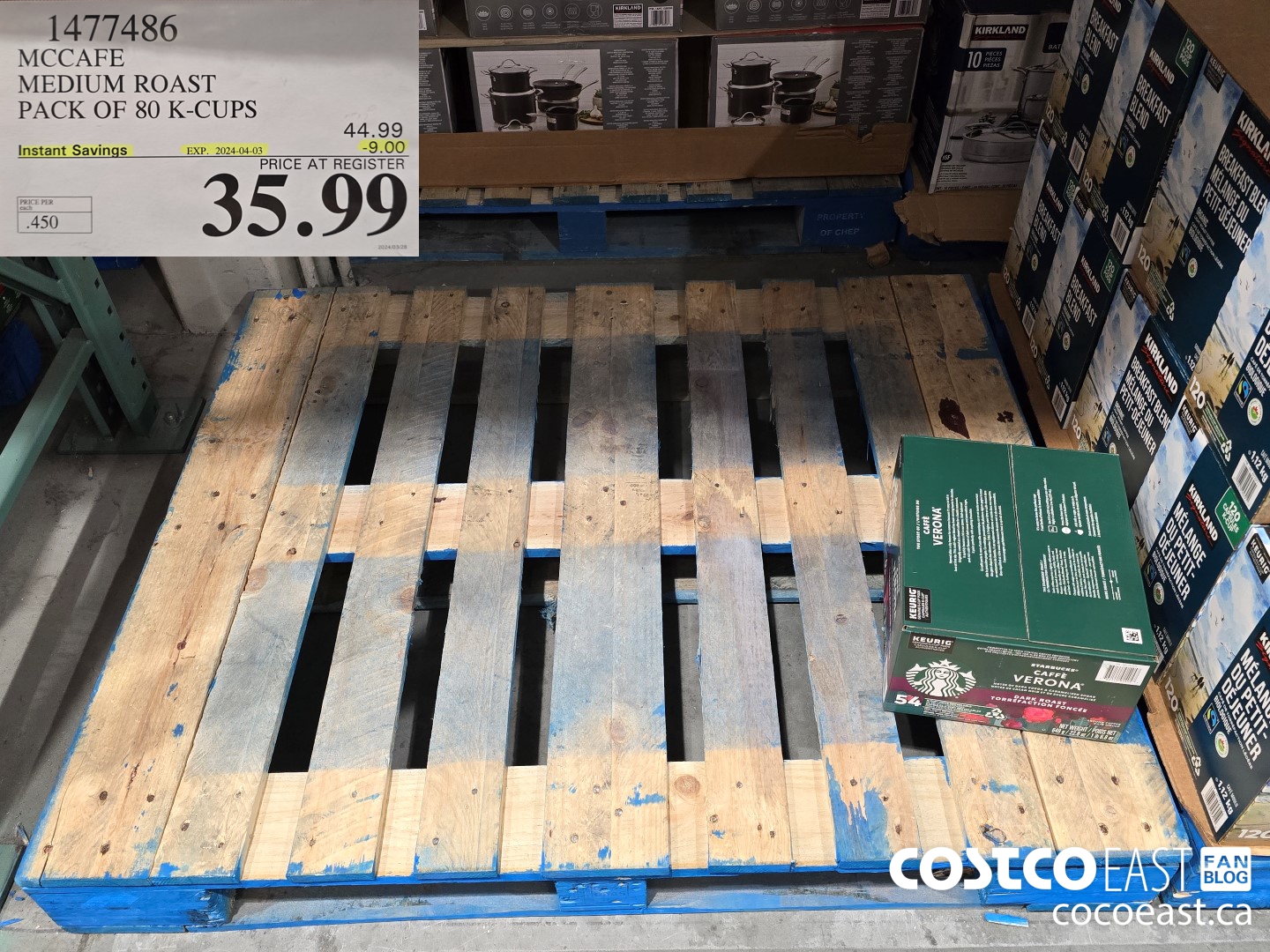 1477486 MCCAFE MEDIUM ROAST PACK OF 80 K-CUPS ($9.00 INSTANT SAVINGS EXPIRES ON 2024-04-03) $35.99