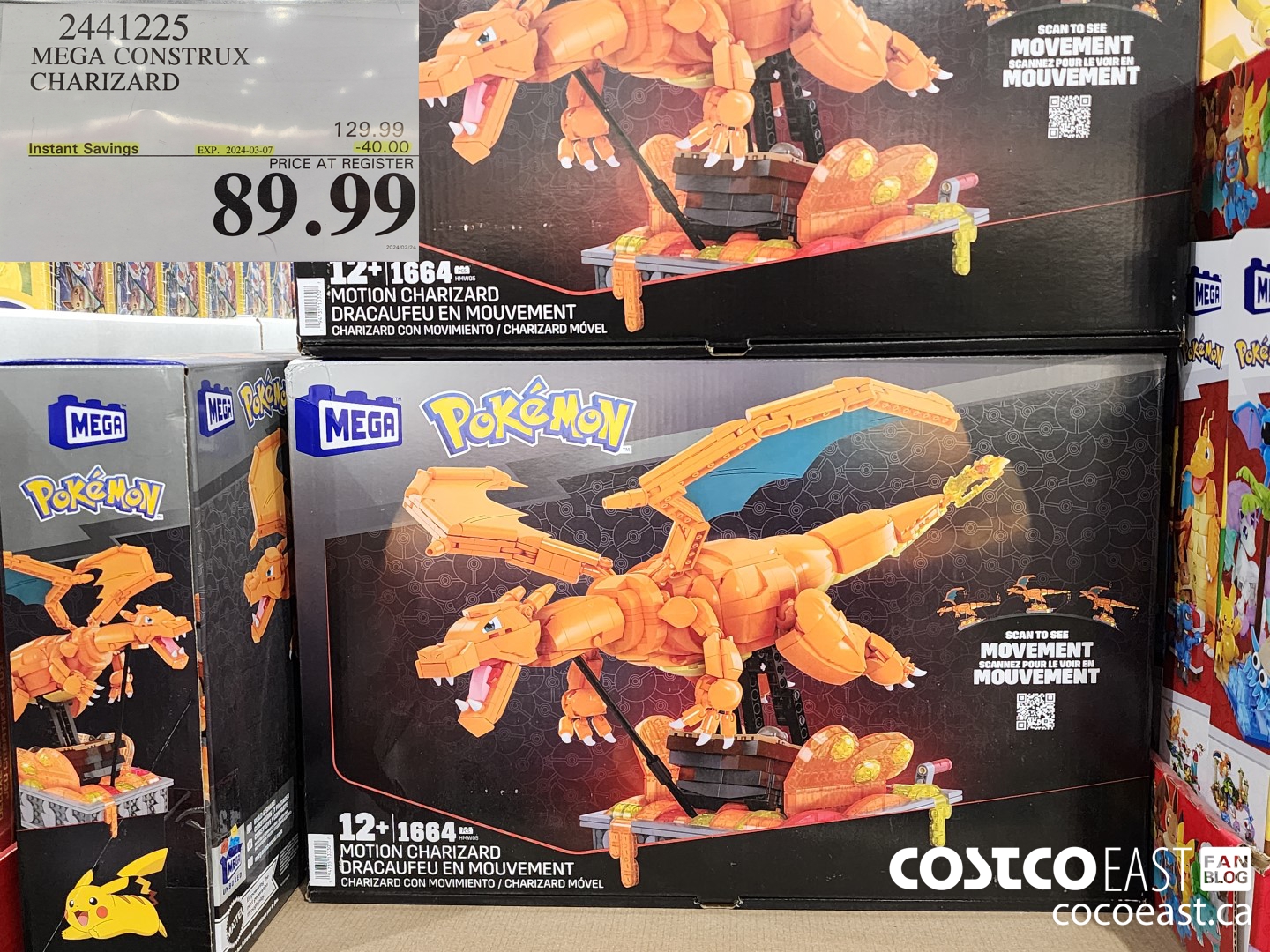 2441225 MEGA CONSTRUX CHARIZARD ($40.00 INSTANT SAVINGS EXPIRES ON 2024-03-07) $89.99