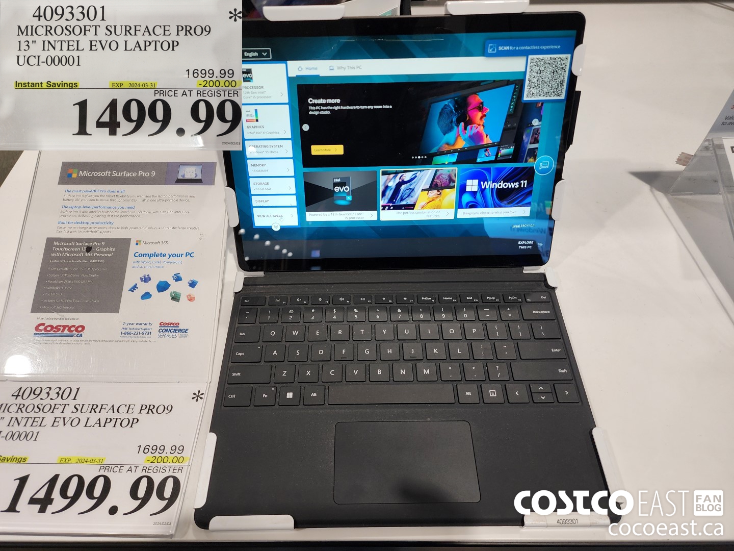 4093301 MICROSOFT SURFACE PRO9 13