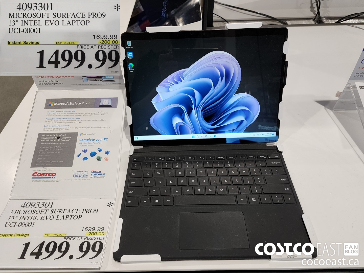 4093301 MICROSOFT SURFACE PRO9 13