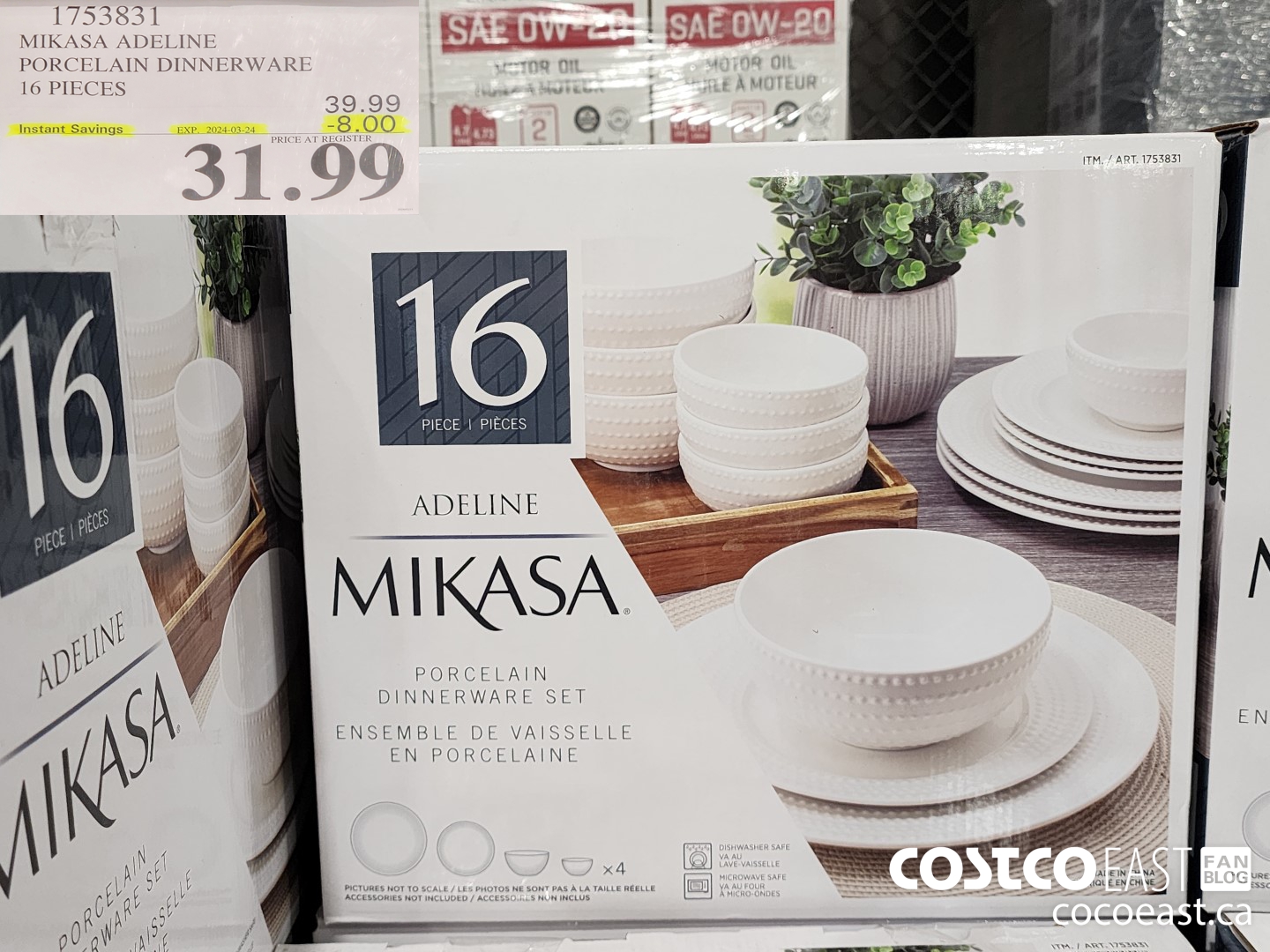 1753831 MIKASA ADELINE PORCELAIN DINNERWARE 16 PIECES ($8.00 INSTANT SAVINGS EXPIRES ON 2024-03-24) $31.99