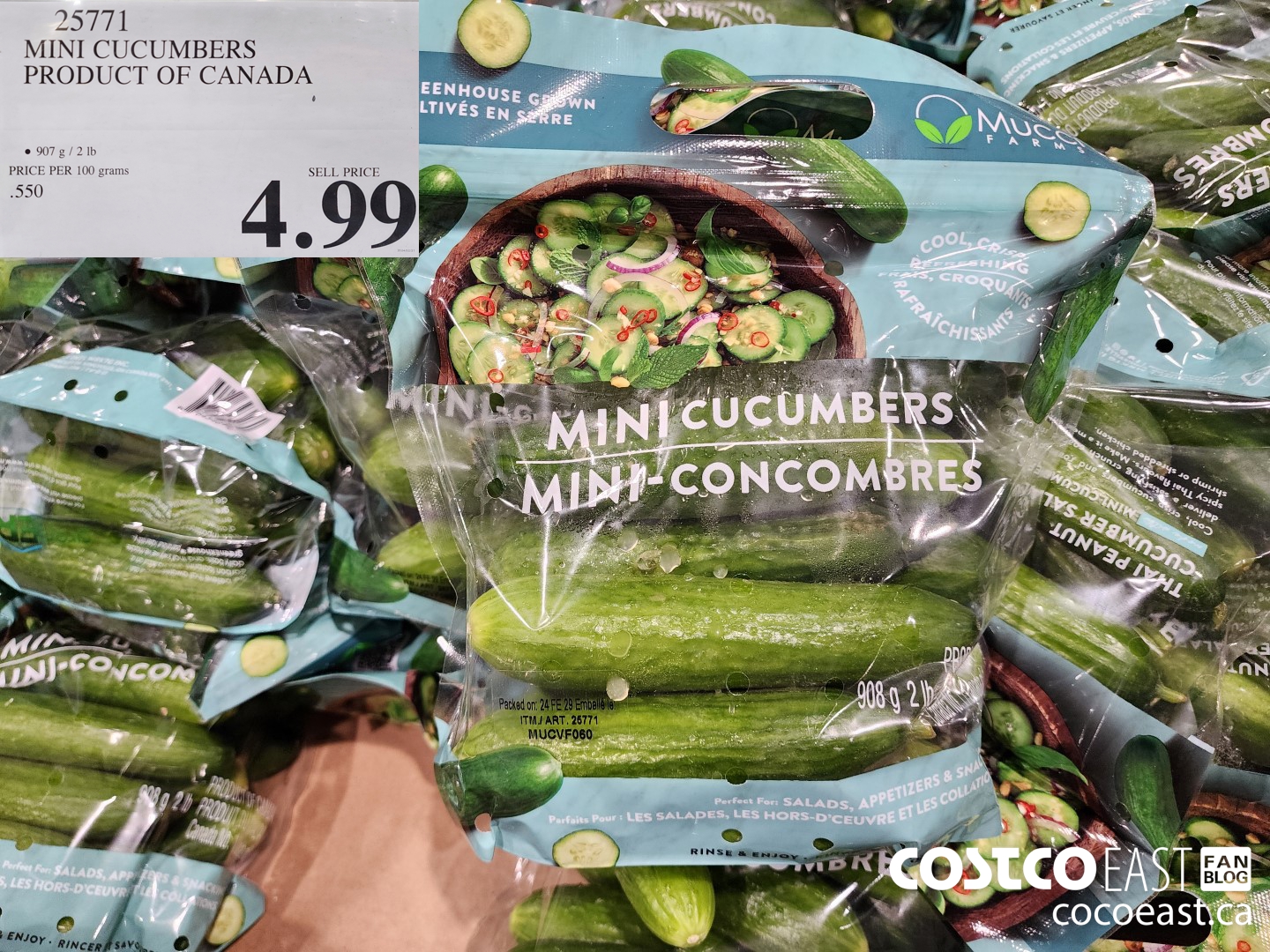 25771 MINI CUCUMBERS PRODUCT OF CANADA $4.99