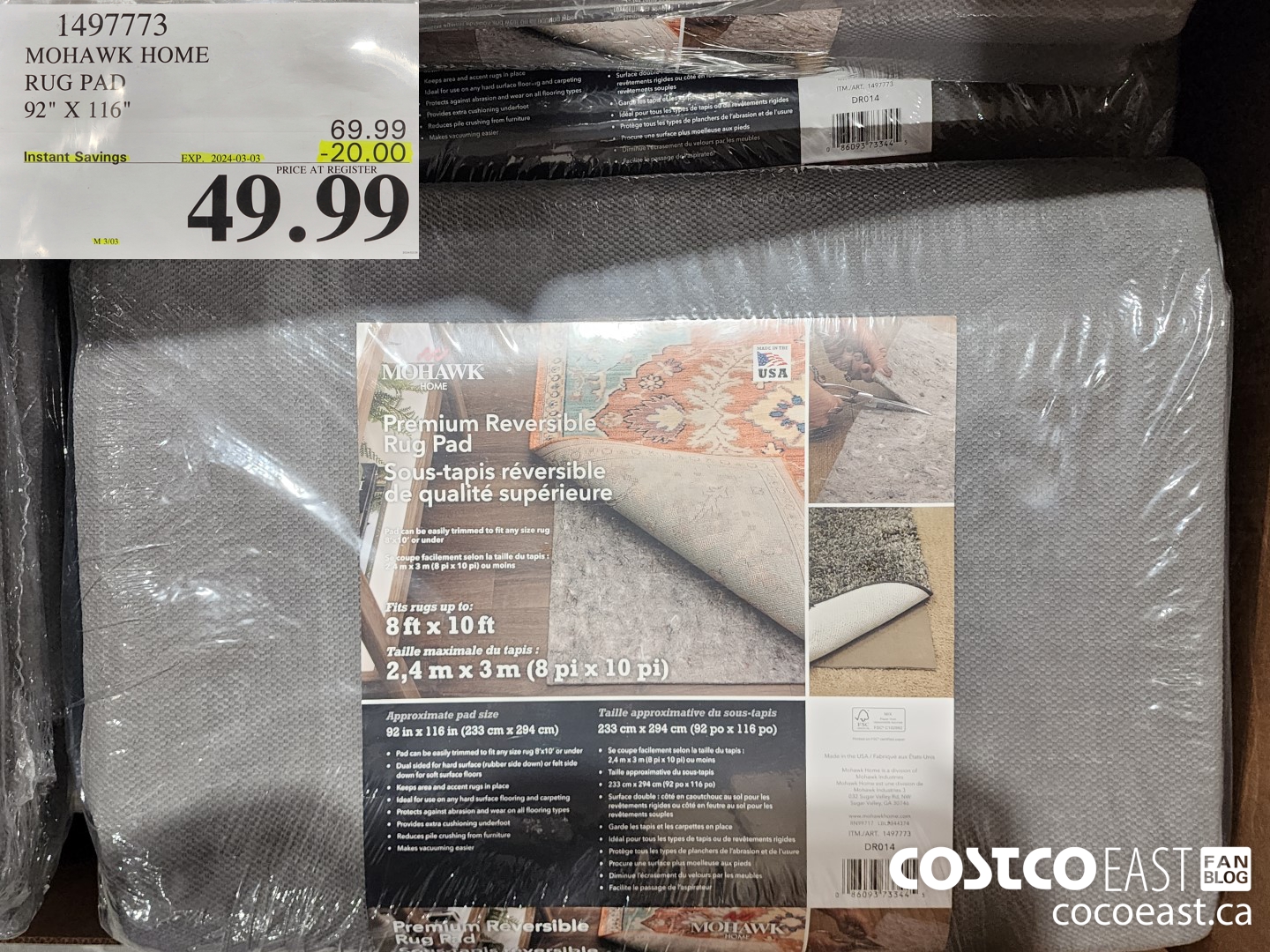 1497773 MOHAWK HOME RUG PAD 92