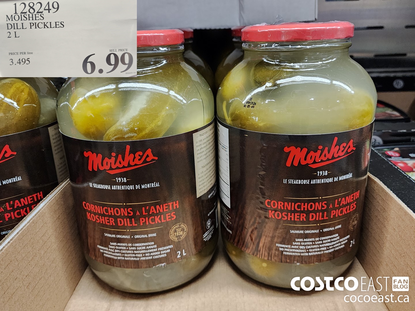 128249 MOISHES DILL PICKLES 2 L $6.99