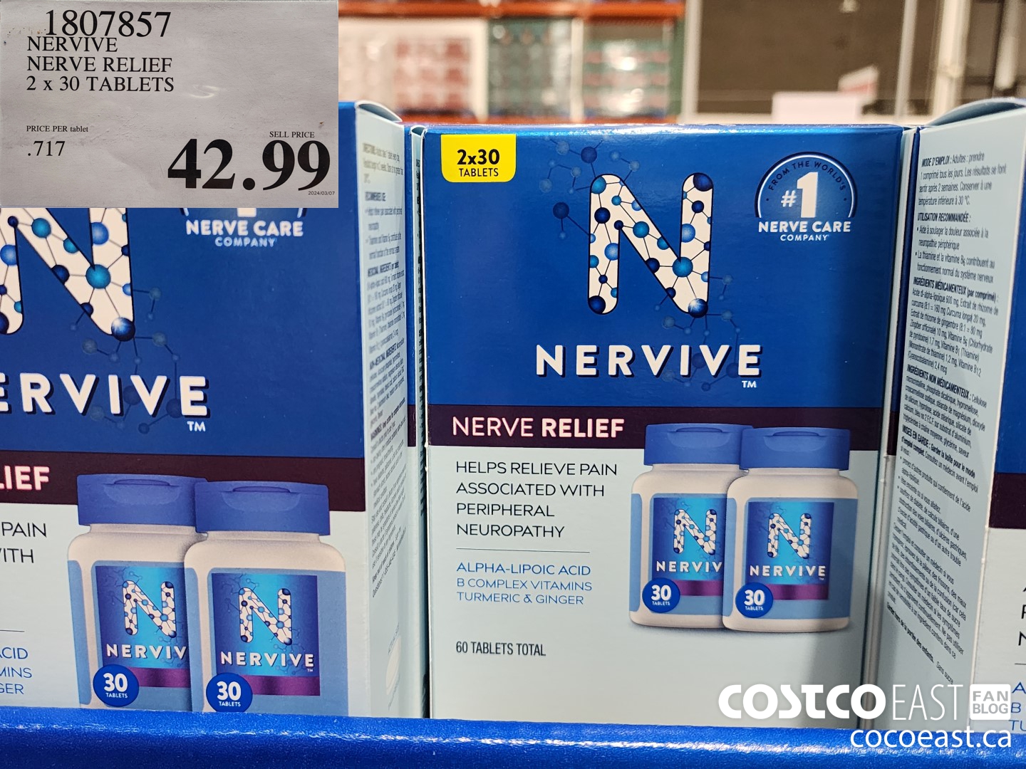 1807857 NERVIVE NERVE RELIEF 2 x 30 TABLETS $42.99