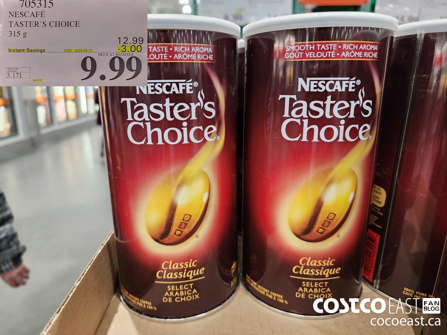 705315 NESCAFE TASTER'S CHOICE 315 g ($3.00 INSTANT SAVINGS EXPIRES ON 2024-03-17) $9.99