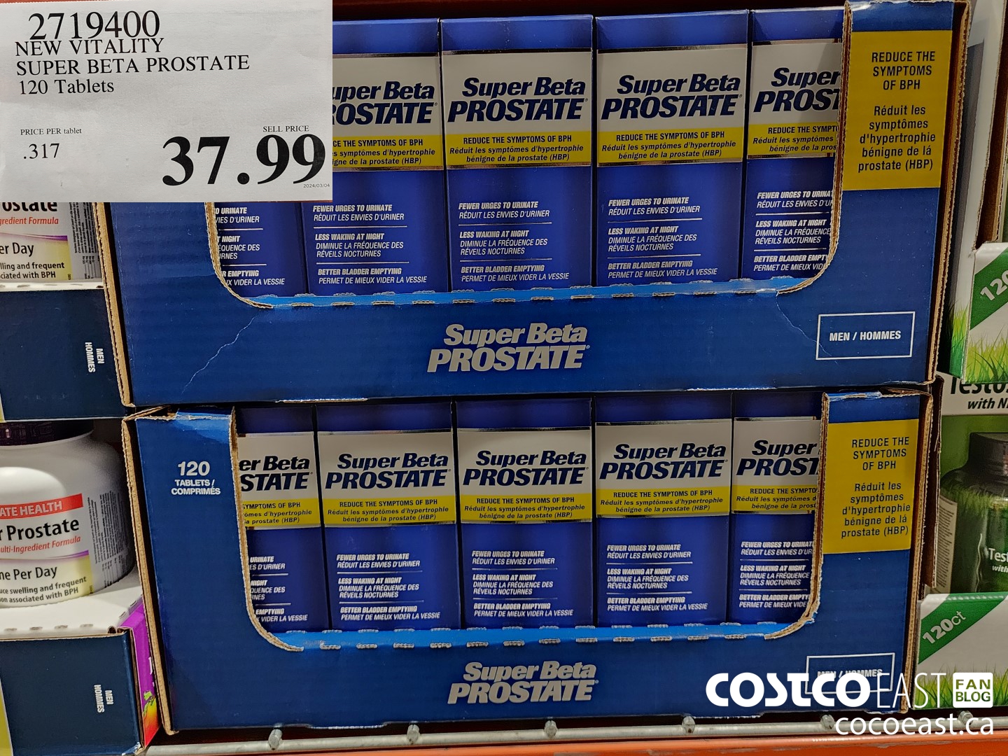 2719400 NEW VITALITY SUPER BETA PROSTATE 120 Tablets $37.99