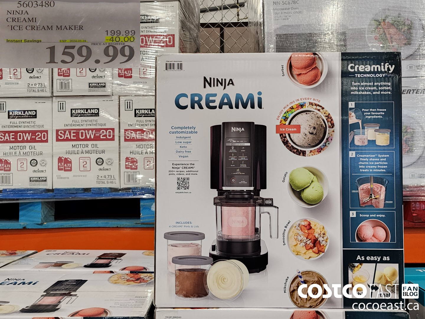 5603480 NINJA CREAMI ICE CREAM MAKER ($40.00 INSTANT SAVINGS EXPIRES ON 2024-03-28) $159.99