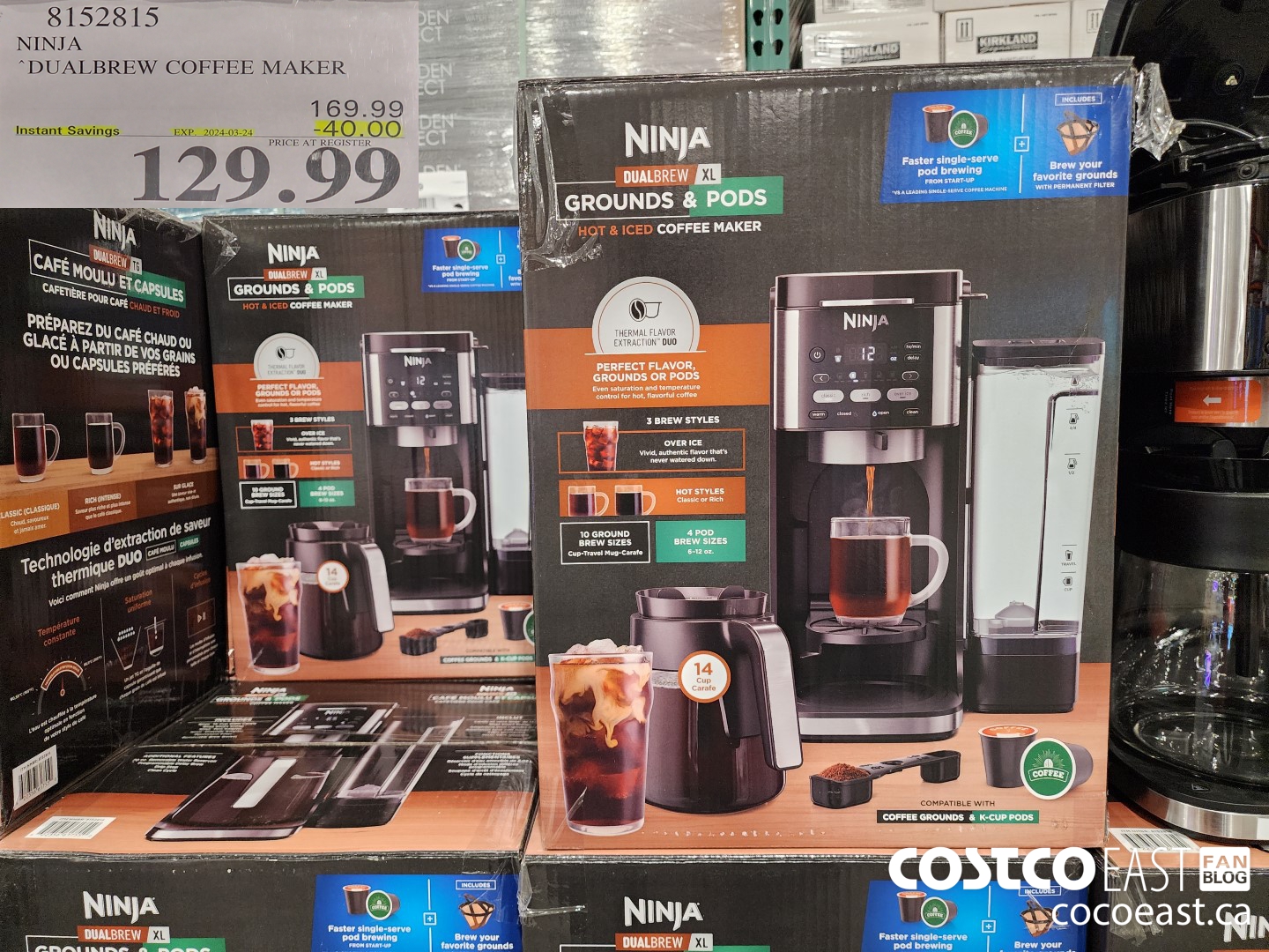 8152815 NINJA DUALBREW COFFEE MAKER ($40.00 INSTANT SAVINGS EXPIRES ON 2024-03-24) $129.99