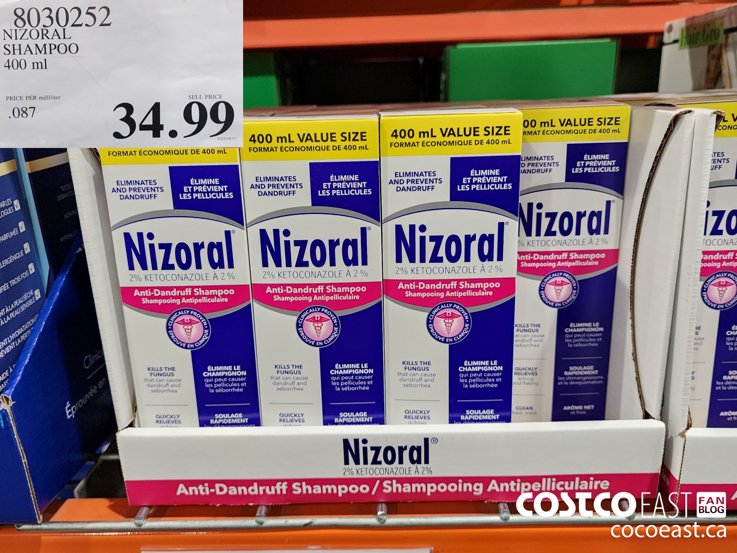 8030252 NIZORAL SHAMPOO 400 ML $34.99