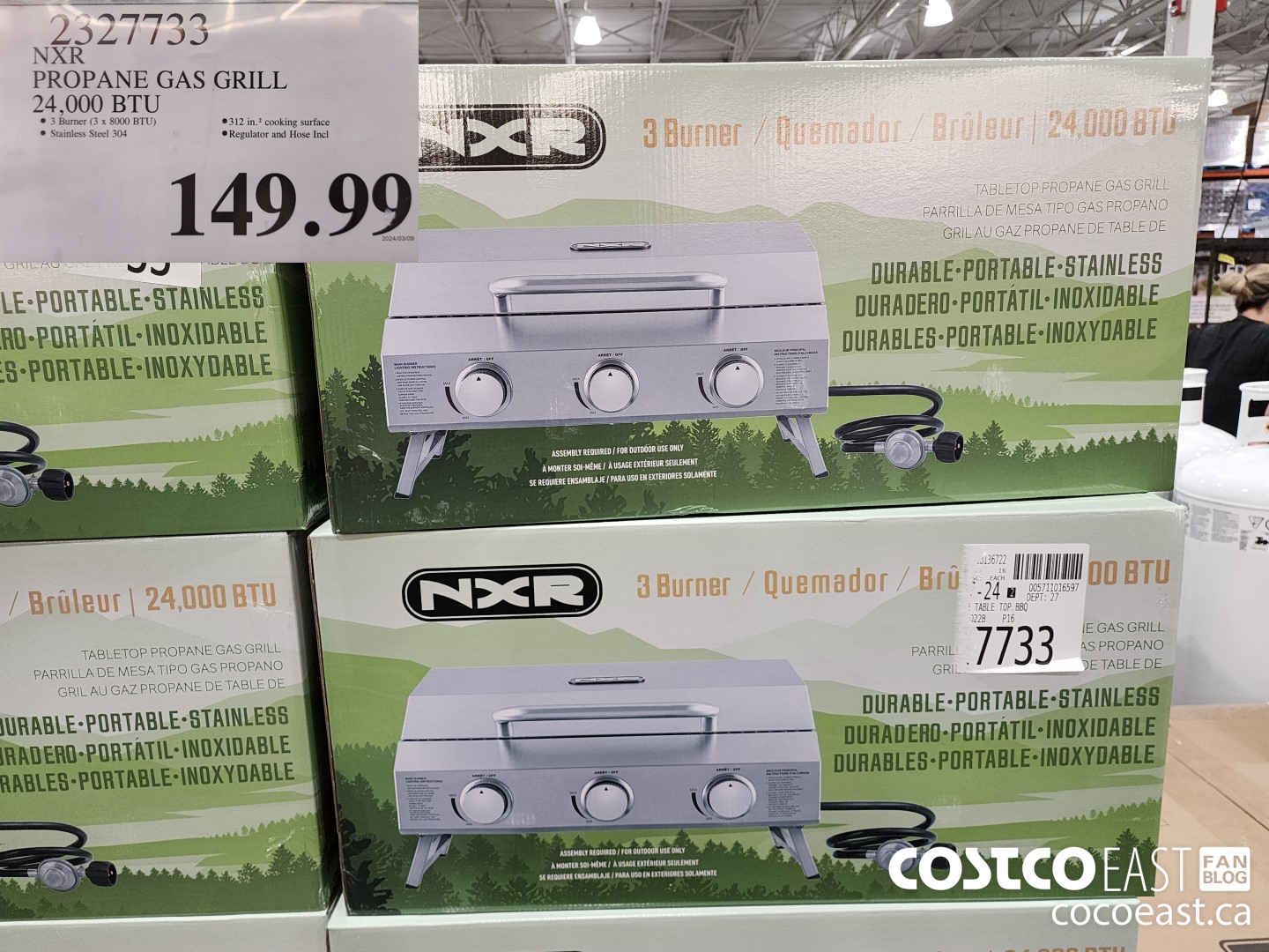 2327733 NXR PROPANE GAS GRILL 24,000 BTU $149.99