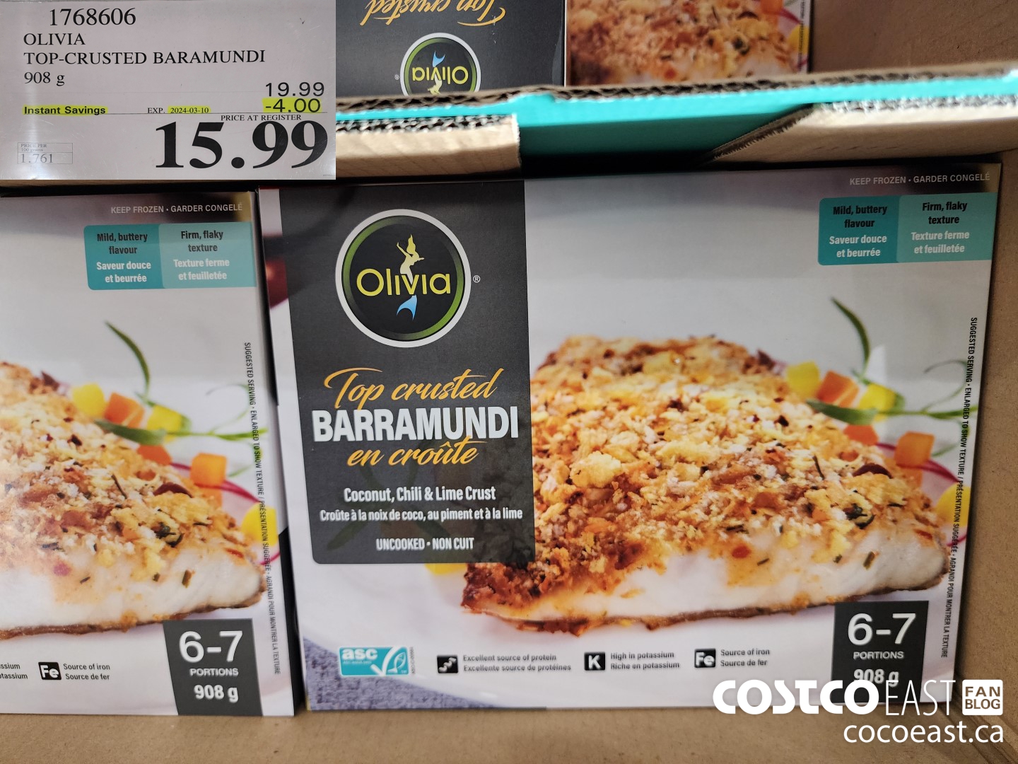1768606 OLIVIA TOP-CRUSTED BARAMUNDI 908 g ($4.00 INSTANT SAVINGS EXPIRES ON 2024-03-10) $15.99