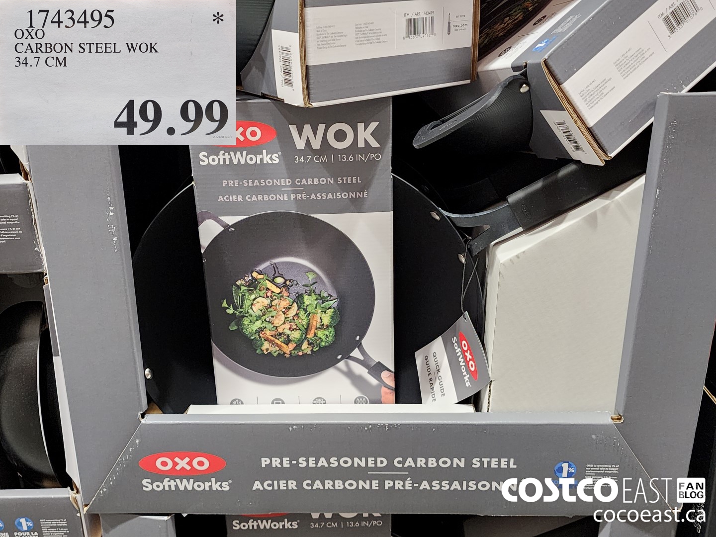 1743495 OXO CARBON STEEL WOK 34.7 CM $49.99
