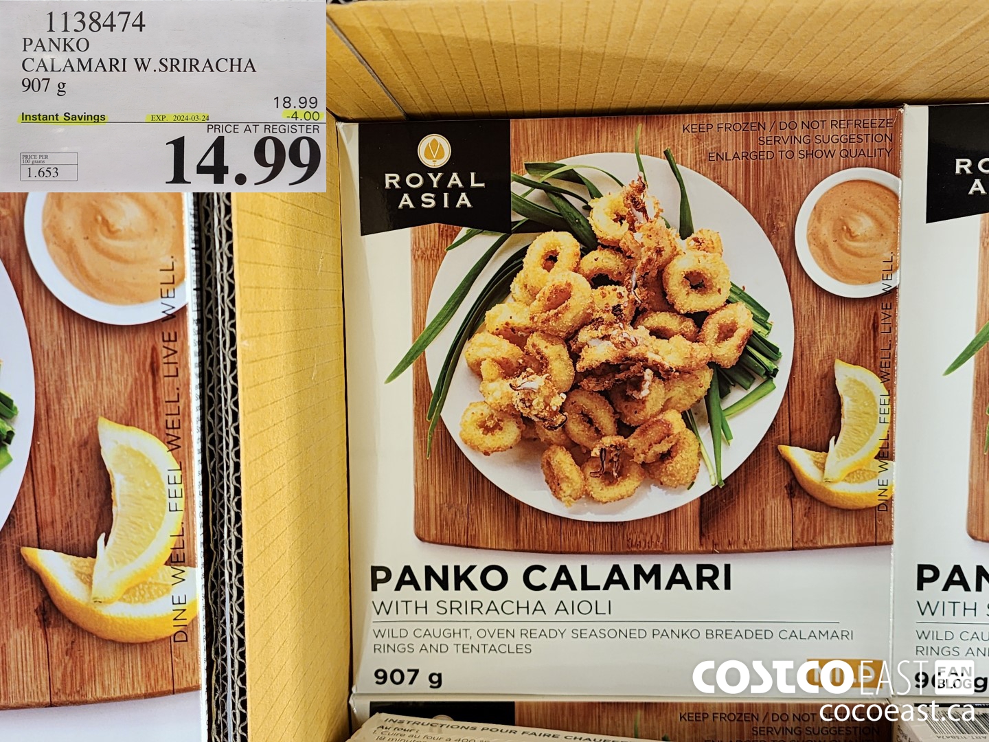 1138474 PANKO CALAMARI W.SRIRACHA 907 g ($4.00 INSTANT SAVINGS EXPIRES ON 2024-03-24) $14.99