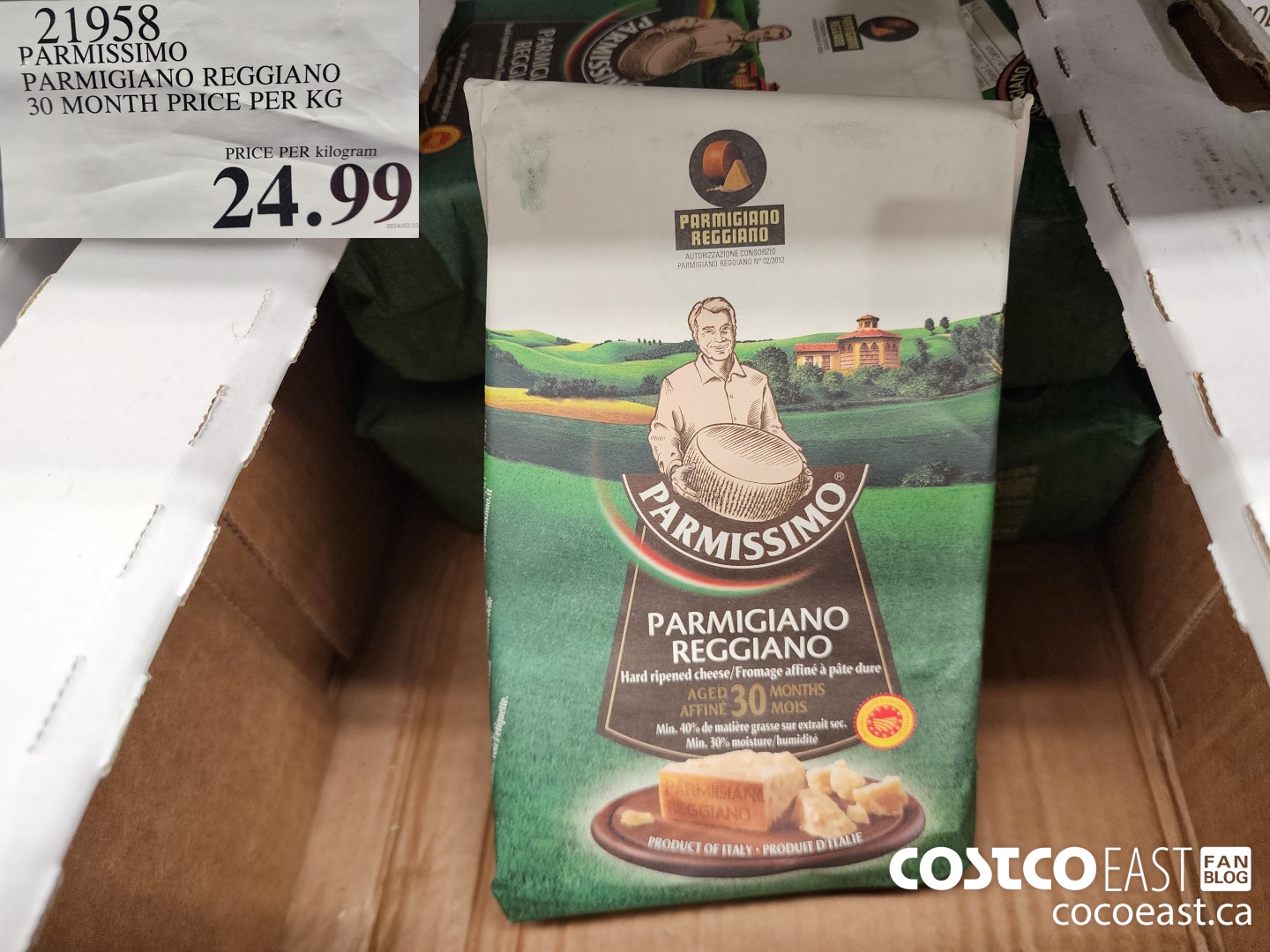 21958 PARMISSIMO PARMIGIANO REGGIANO 30 MONTH PRICE PER KG $24.99