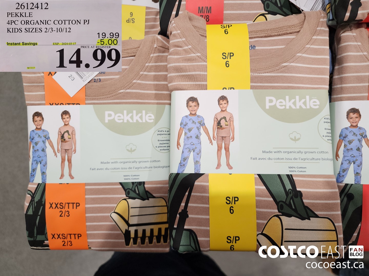 2612412 PEKKLE 4PC ORGANIC COTTON PJ KIDS SIZES 2/3-10/12 ($5.00 INSTANT SAVINGS EXPIRES ON 2024-03-17) $14.99