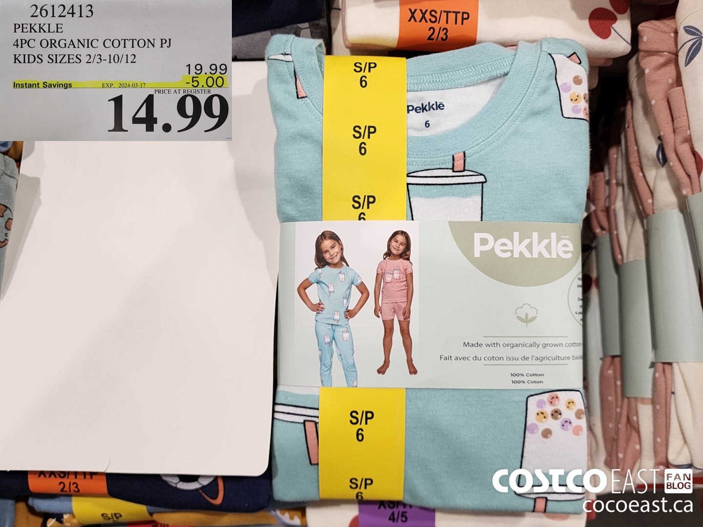 2612413 PEKKLE 4PC ORGANIC COTTON PJ KIDS SIZES 2/3-10/12 ($5.00 INSTANT SAVINGS EXPIRES ON 2024-03-17) $14.99