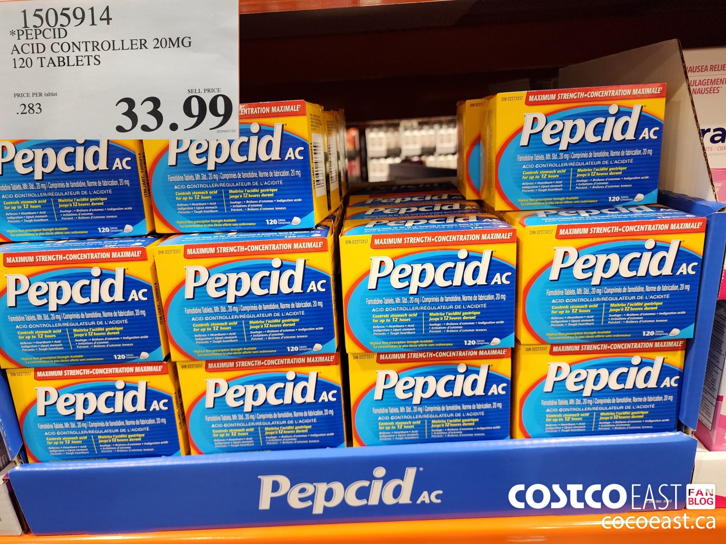 1505914 PEPCID ACID CONTROLLER 20MG 120 TABLETS $33.99