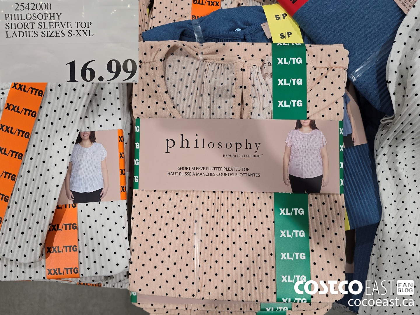 2542000 PHILOSOPHY SHORT SLEEVE TOP LADIES SIZES S-XXL $16.99