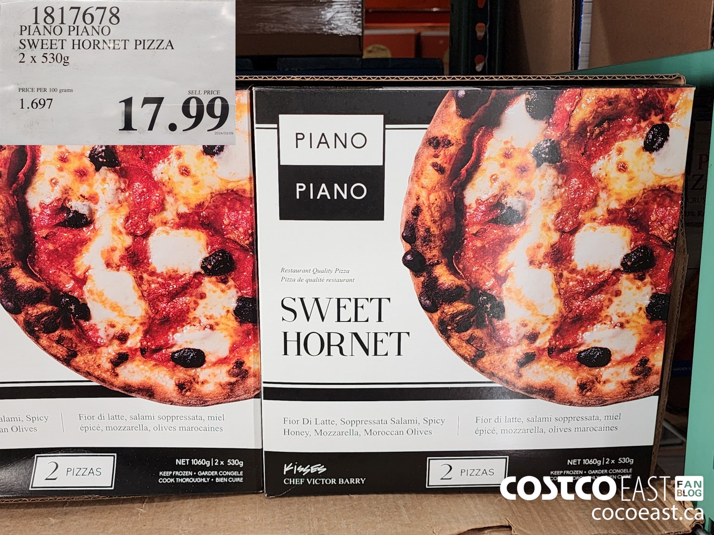 1817678 PIANO PIANO SWEET HORNET PIZZA 2x 530 G $17.99