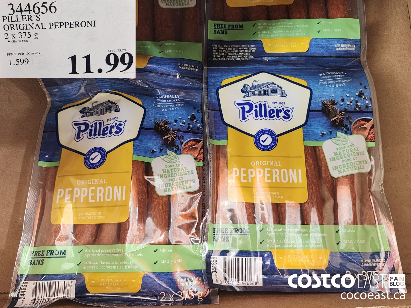 344656 PILLER'S ORIGINAL PEPPERONI 2 x 375 g $11.99