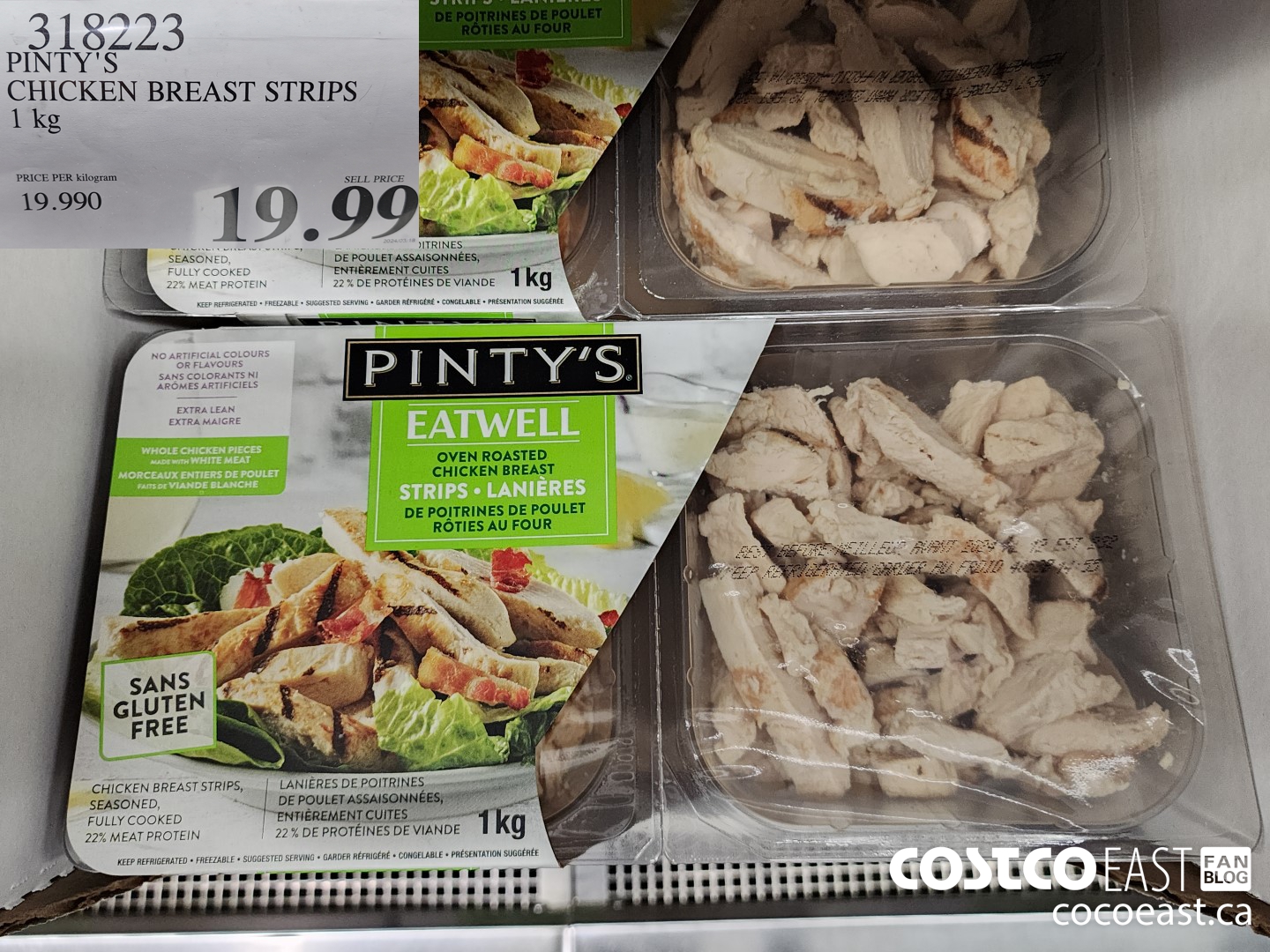 318223 PINTY'S CHICKEN BREAST STRIPS 1 kg $19.99