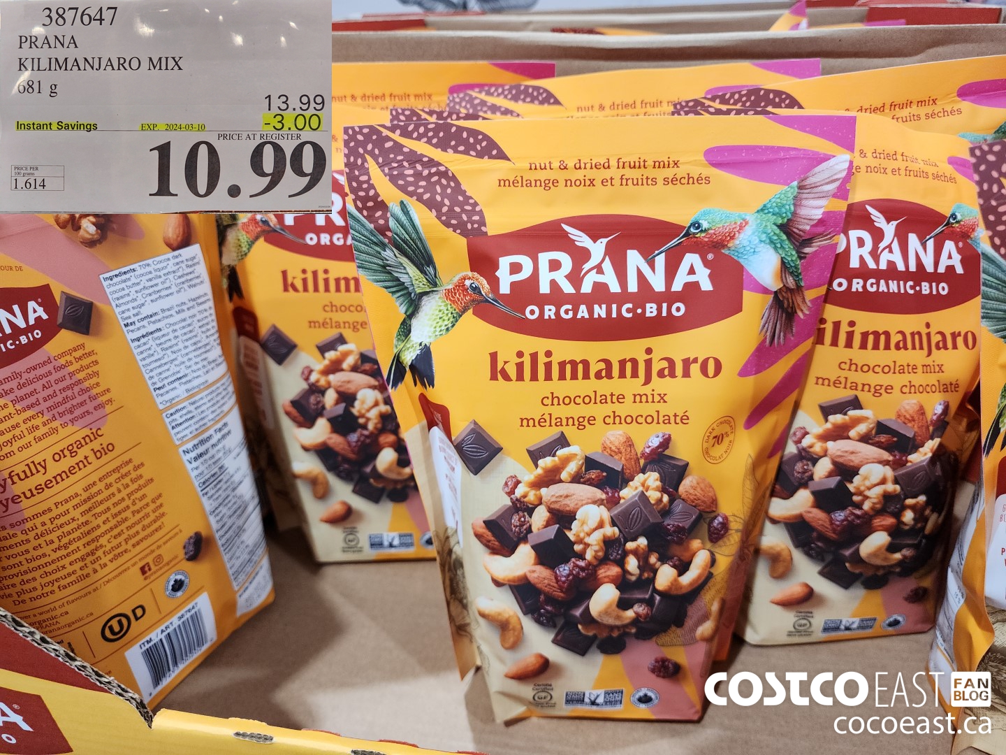 387647 PRANA KILIMANJARO MIX 681 G ($3.00 INSTANT SAVINGS EXPIRES ON 2024-03-10) $10.99